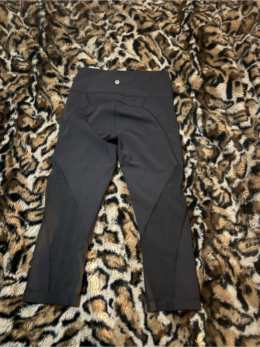 Lululemon Black Workout mesh Crop Leggings